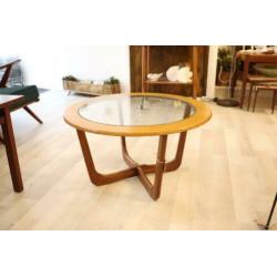 vintage salontafel rond salon tafel coffee table glas