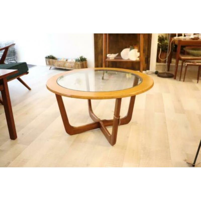 vintage salontafel rond salon tafel coffee table glas