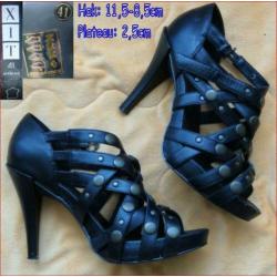 Stoere echt leren zwarte XIT sandalen met studs maat 41 zgan
