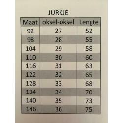 Jurkje met eenhoorn (ook lange mouw mogelijk) maat 116