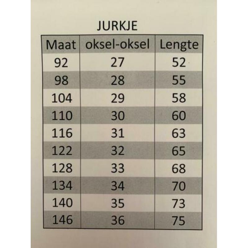 Jurkje met eenhoorn (ook lange mouw mogelijk) maat 116