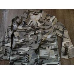 groene army leger stoer jasje - maat 104