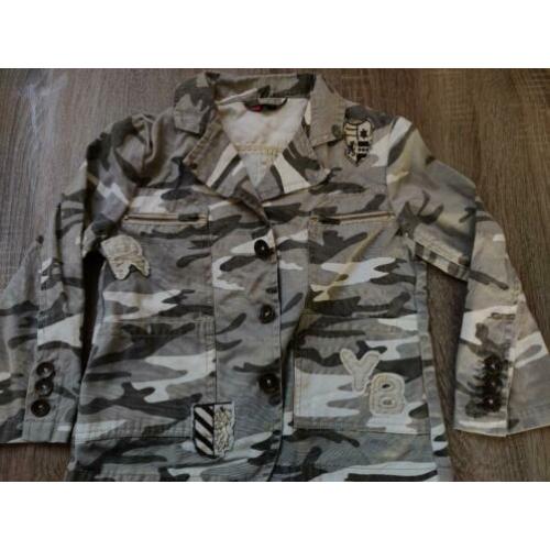 groene army leger stoer jasje - maat 104