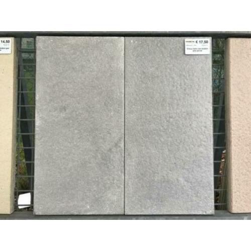 Superkoopje !! B keus gecoate terrastegels 30x60 grijs