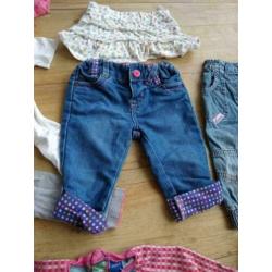 19 delig pakket meisje maat 68 molo h&m shirtjes broeken etc