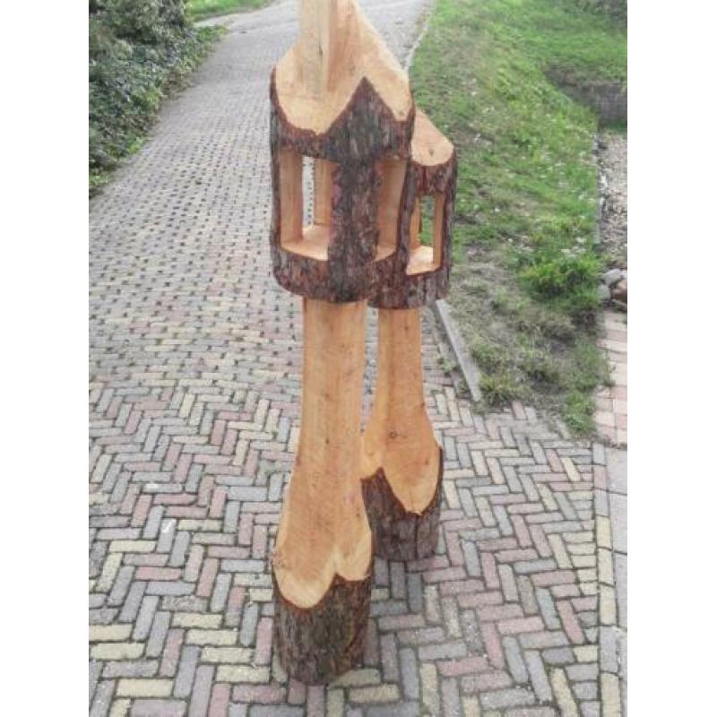Voederpaal vogelhuisje tuin uniek landelijke