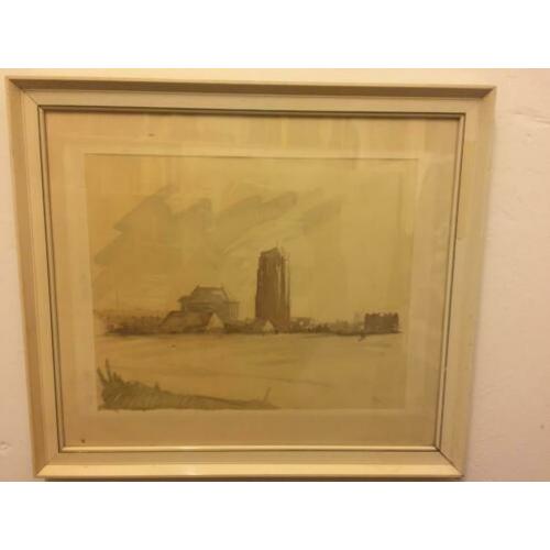 Aquarel van Zierikzee.