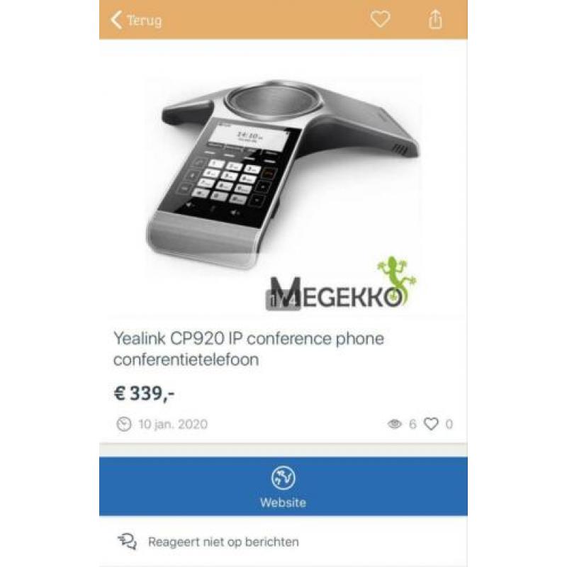 Yealink CP920 IP conferentietelefoon (nieuw 339 euro)