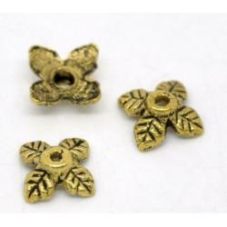 1039/ gold plated tibetiaanse kralenkapjes