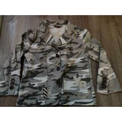 groene army leger stoer jasje - maat 104
