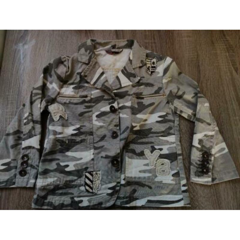 groene army leger stoer jasje - maat 104