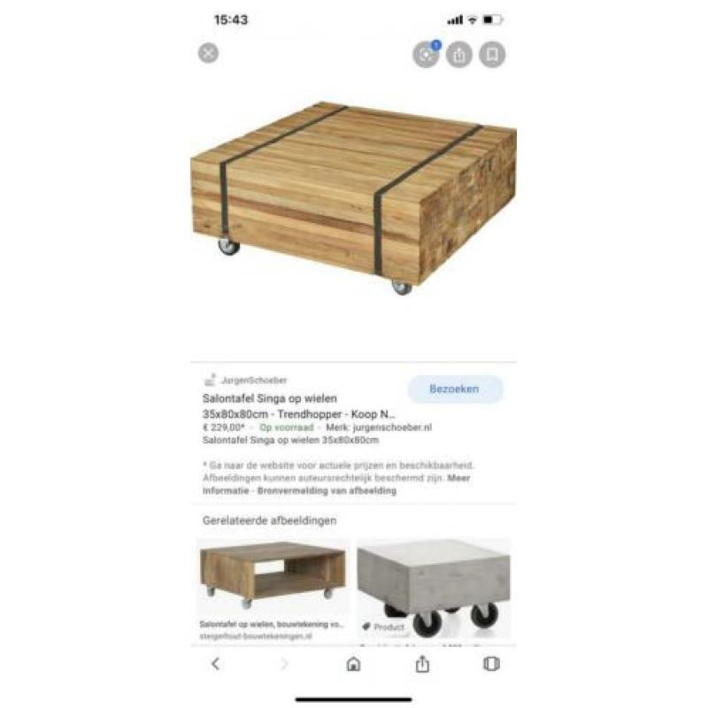 Hout salontafel singa trendhopper