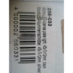 LED nummerbordverlichting met E-keur