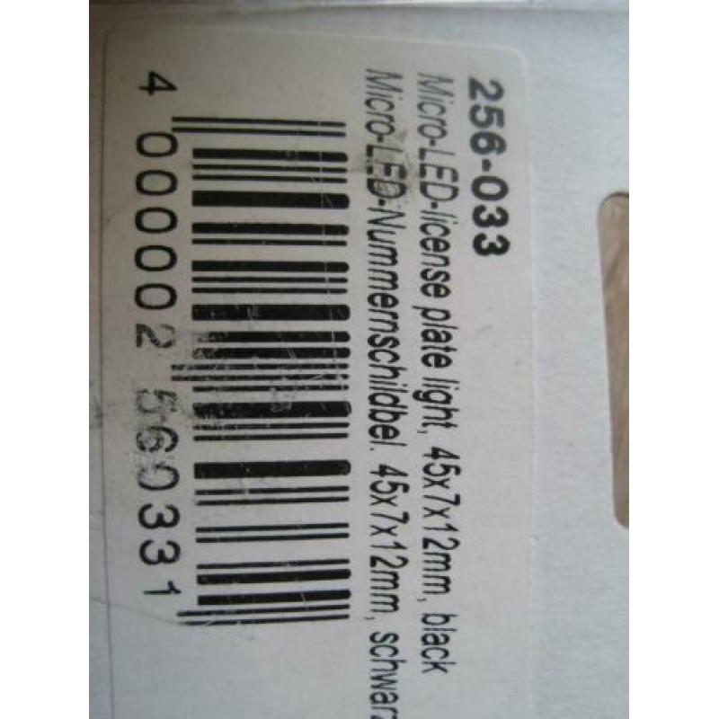 LED nummerbordverlichting met E-keur
