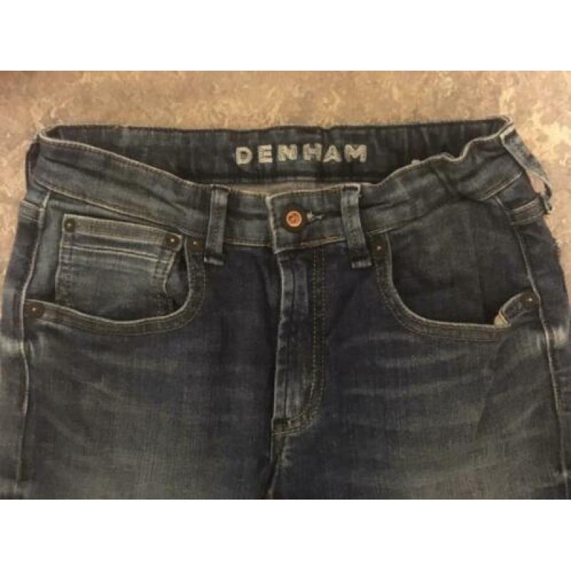 DENHAM Junior spijkerbroek met knoop elastiek lange benen