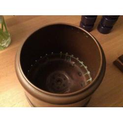 Koperen ketel. Zie foto’s. 28 cm hoog. Diameter is 30 cm.