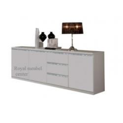 Dressoir Forever Chrome Hoogglans zwart 220 cm TOP ACTIE!