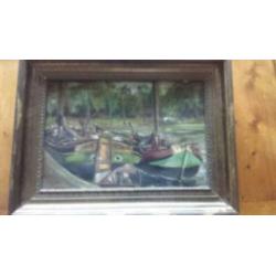 schilderij olieverf platbodem friesland Fre Twijnstra.