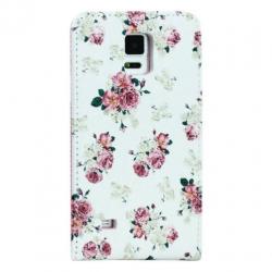 Lichte Bloemen Samsung Galaxy Note 4 Hoes Flip Case