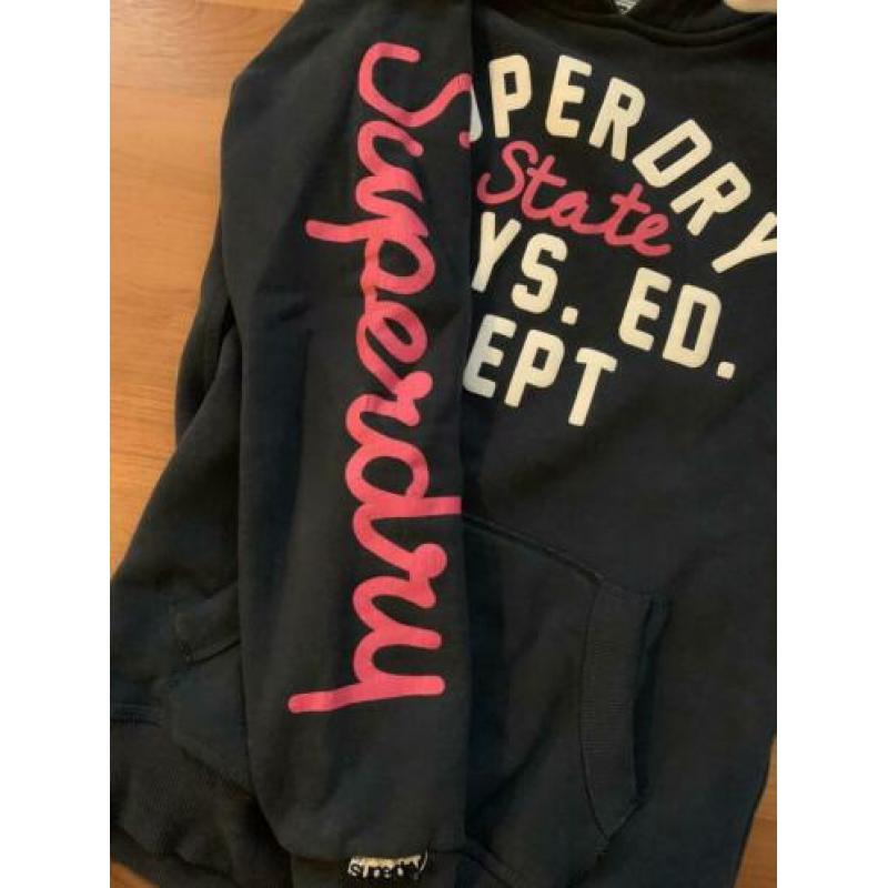 Superdry hoodie helemaal nieuw maat s donkerblauw winter