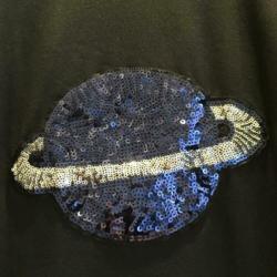 T-shirt jurkje paillettenprint NASA, nieuw, mt M/L
