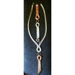 Bijzonder Bicolor Design Zilveren Collier en Armband!