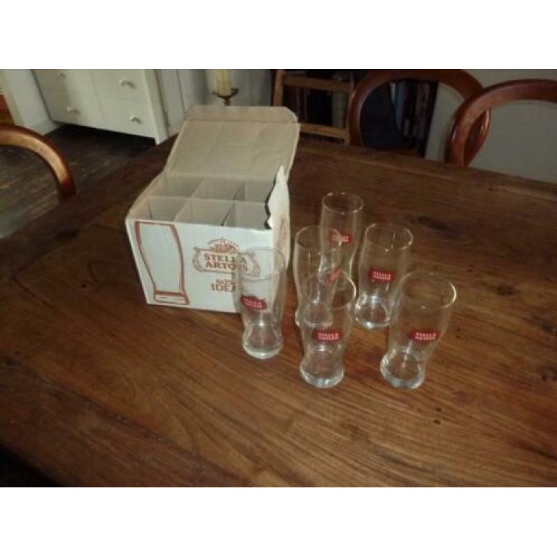 Stella Artois bier glazen 25Cl. 6 stuks in originele doos