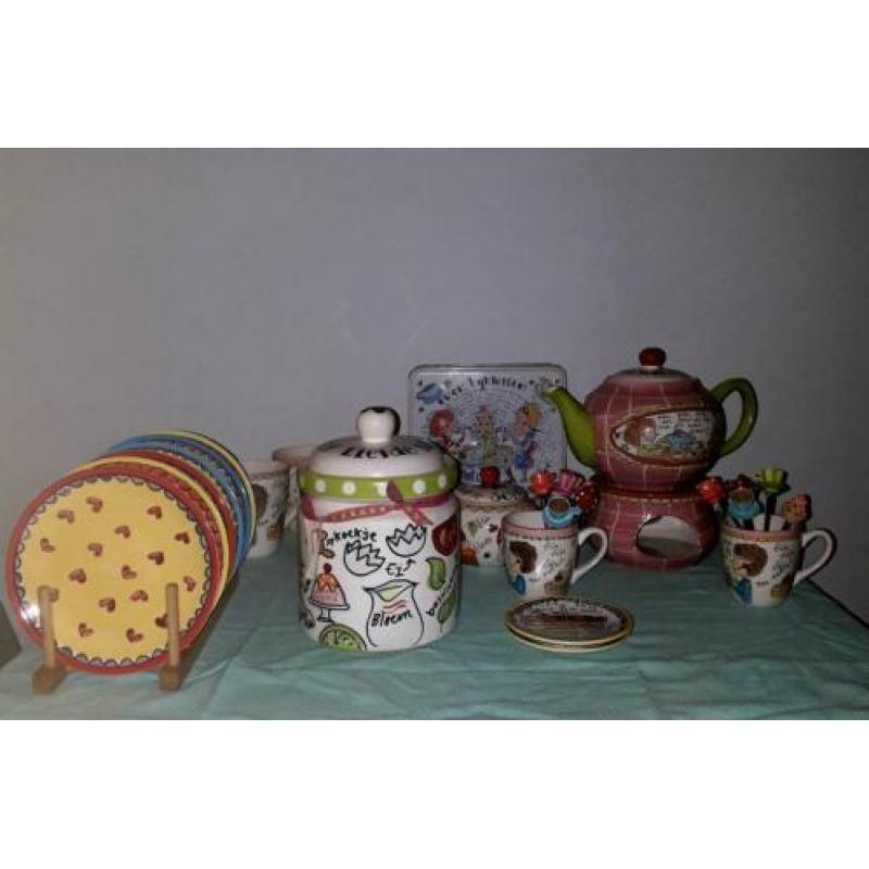 Blond Amsterdam ff bijkletsen 21 delig (thee)servies