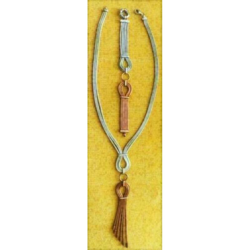 Bijzonder Bicolor Design Zilveren Collier en Armband!