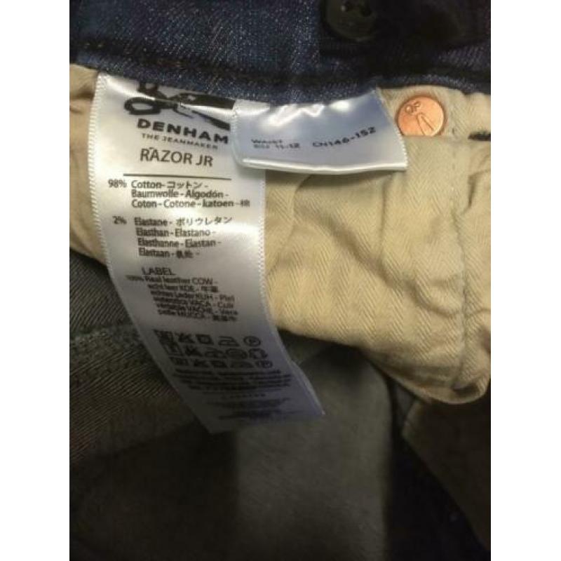 DENHAM Junior spijkerbroek met knoop elastiek lange benen