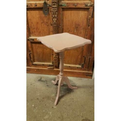 Leuk vintage oudroze gerestyled klassiek plantentafeltje
