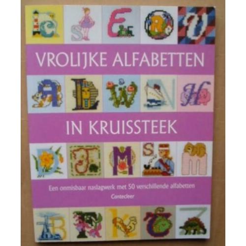 vrolijke alfabetten in kruissteek