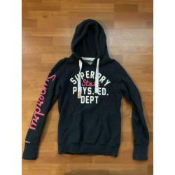 Superdry hoodie helemaal nieuw maat s donkerblauw winter