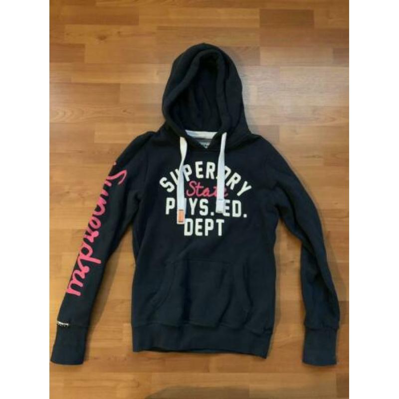 Superdry hoodie helemaal nieuw maat s donkerblauw winter