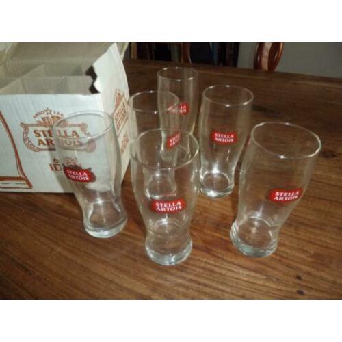 Stella Artois bier glazen 25Cl. 6 stuks in originele doos