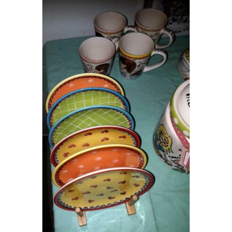 Blond Amsterdam ff bijkletsen 21 delig (thee)servies