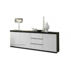 Dressoir Forever Chrome Hoogglans zwart 220 cm TOP ACTIE!