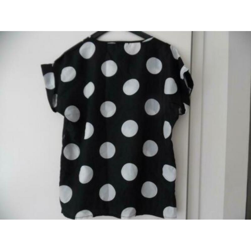 Damesblouse met grote stippen NIEUW maat 46 - XXL