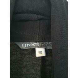 vest Great Looks maat 50 grijs/zwart