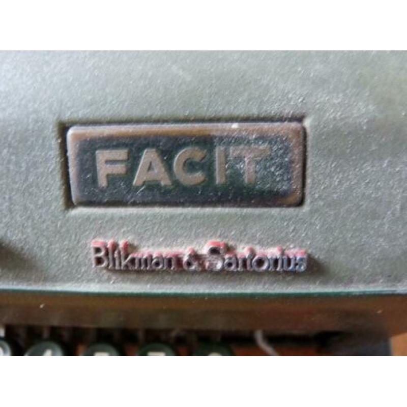 Facit Rekenmachine Blikman en Satorius NTK 1954