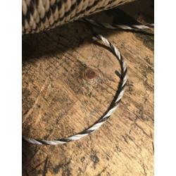 SCHRIKKOORD 5mm/300mtr. zwart-wit