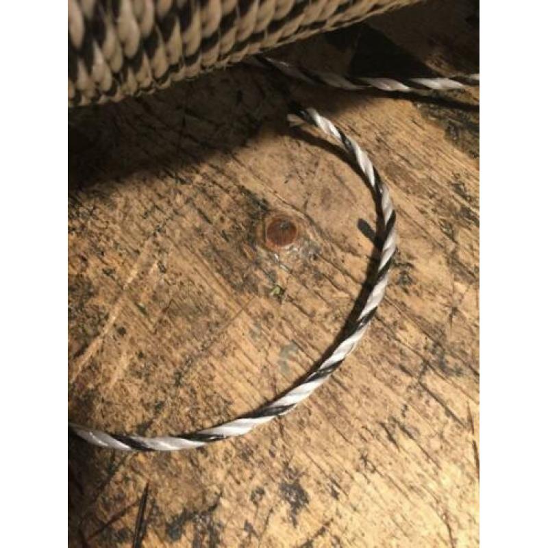 SCHRIKKOORD 5mm/300mtr. zwart-wit