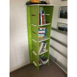Kinder bureau, mooi design, wit/groen incl boekenkast