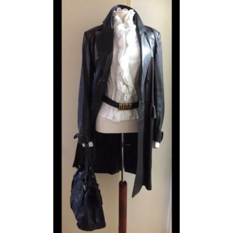 Sylvie Schimmel 38 Trendy en exclusief lamsleren jas zwart