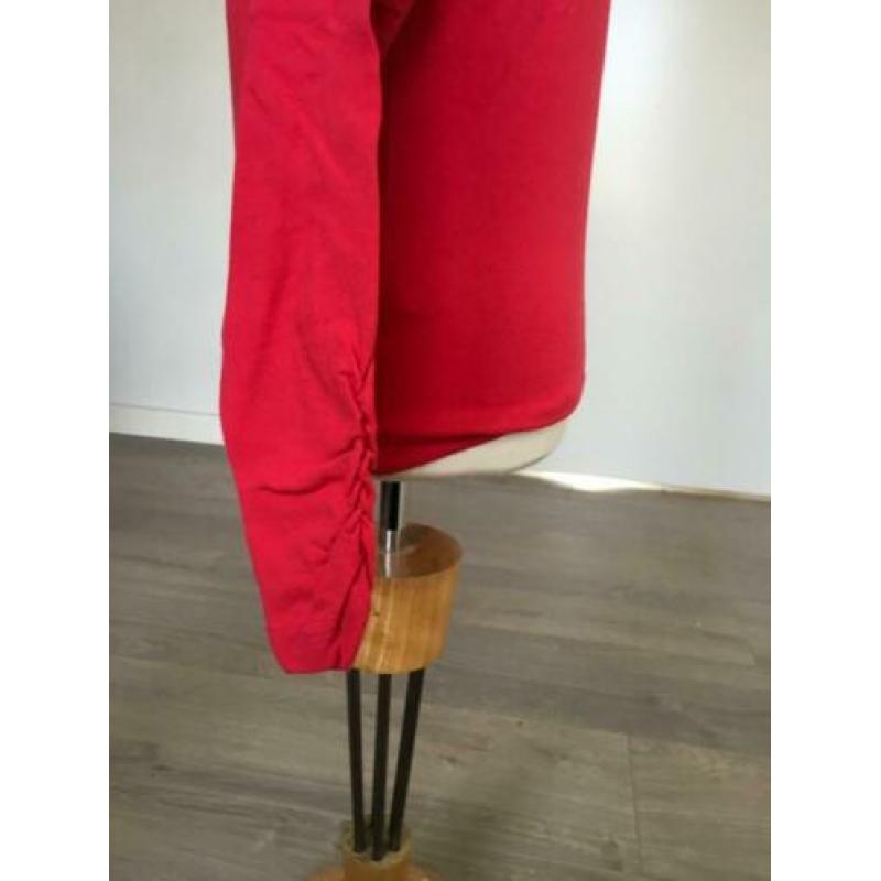 PIROUETTE shirt / longsleeve rood met col NIEUW mt 152 WG