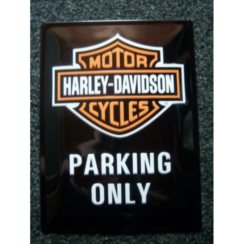 Harley Davidson Garage reclamebord wandbord van metaal 40x30