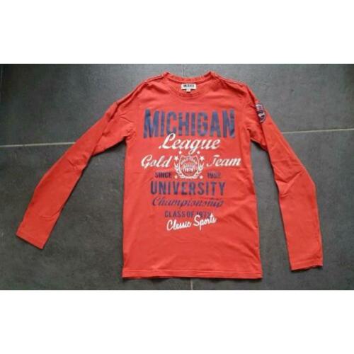 Leuke oranje longsleeve van Unlocked maat 164-170