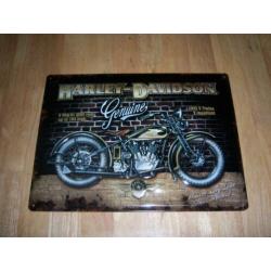 Harley Davidson Garage reclamebord wandbord van metaal 40x30
