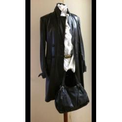 Sylvie Schimmel 38 Trendy en exclusief lamsleren jas zwart