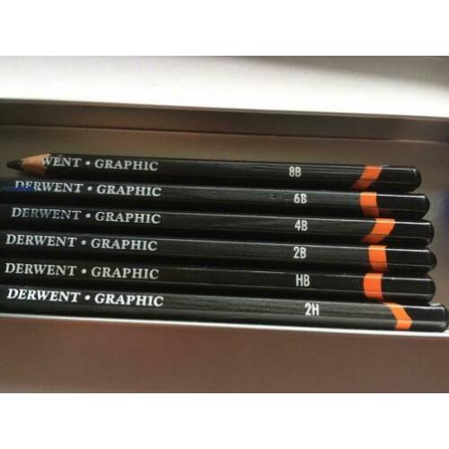 Derwent Graphic tekenpotloden, 6 soorten